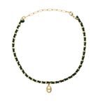 collier couture moy vert sapin