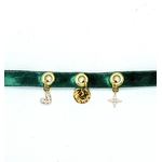 bracelet velour vert sapin2