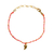 bracelet empreinte rose corail