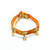 bracelet velour bleu orange