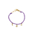 bracelet tresse violet