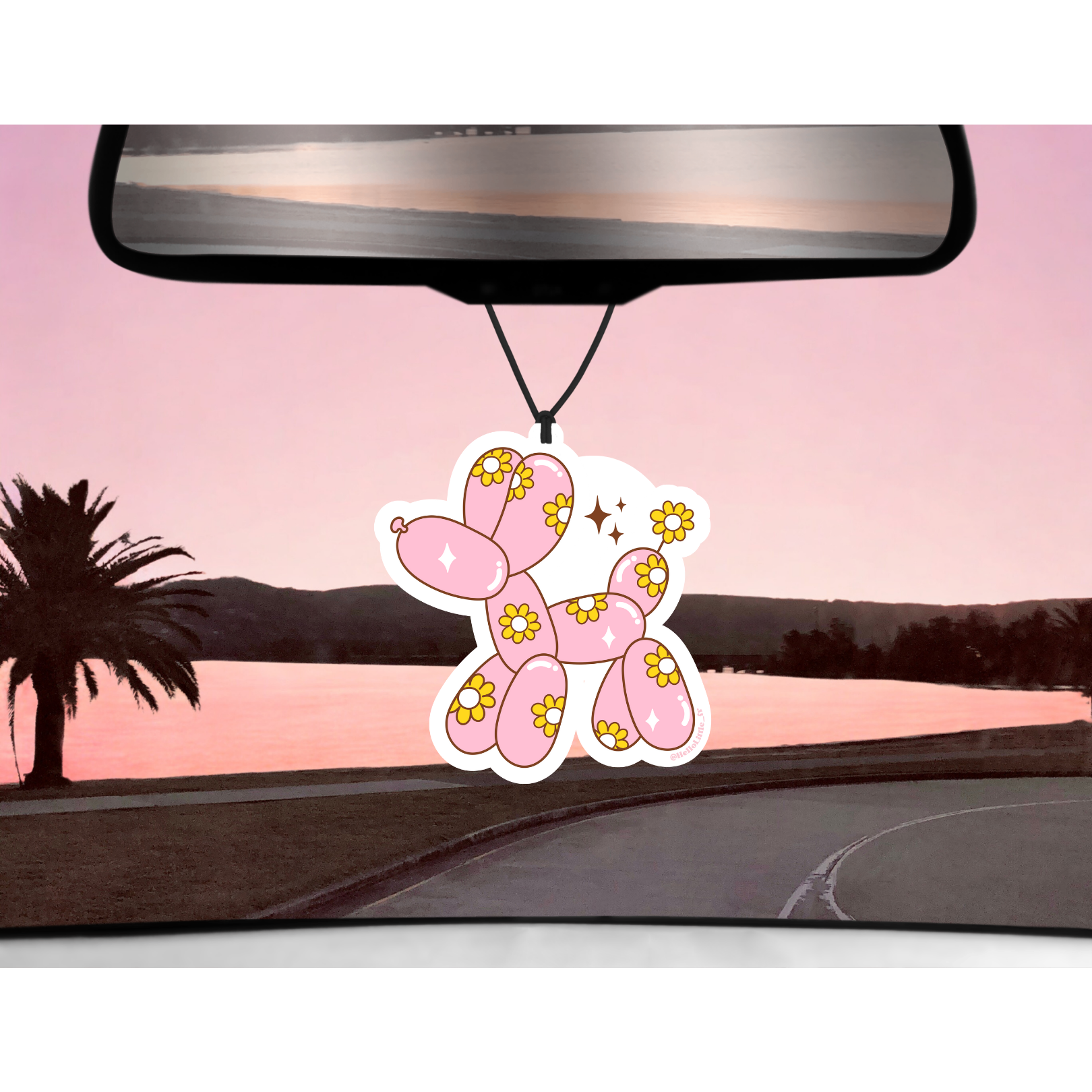 diffuseur voiture - pink dog
