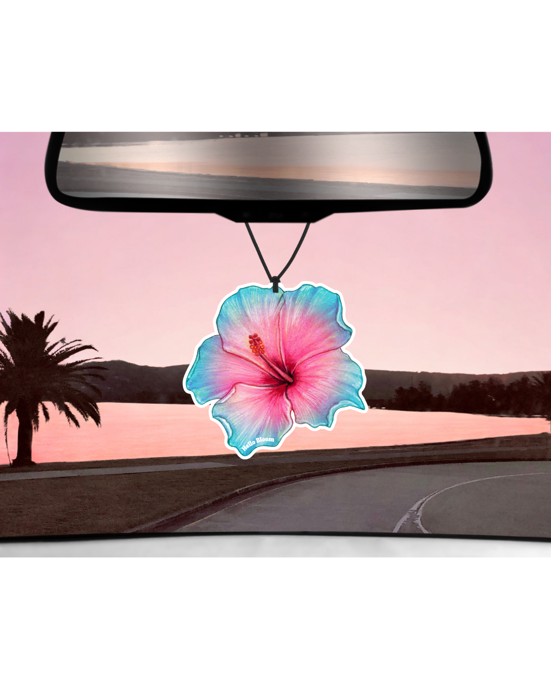 diffuseur voiture - hibiscus bleu