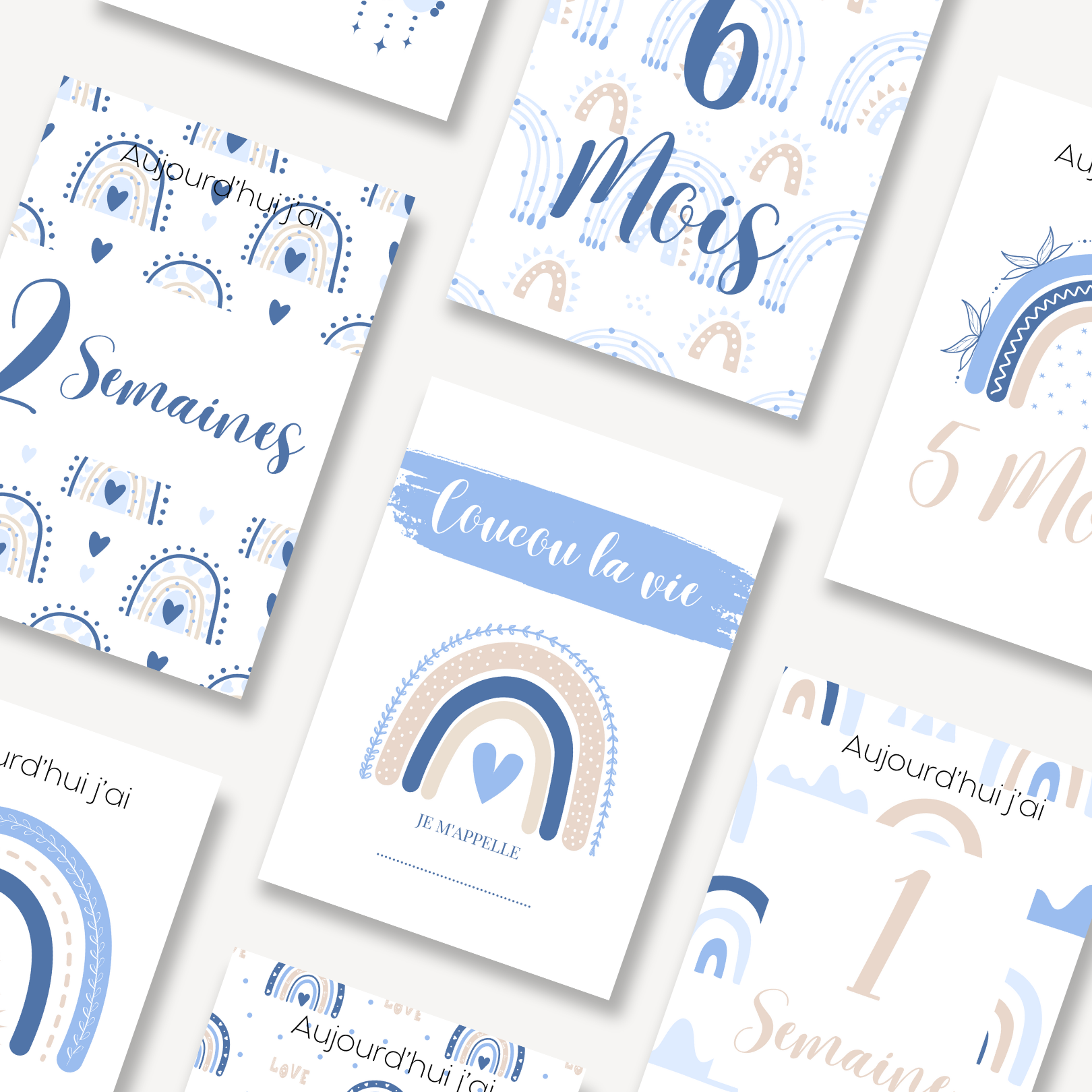 Cartes étapes AEC bleu