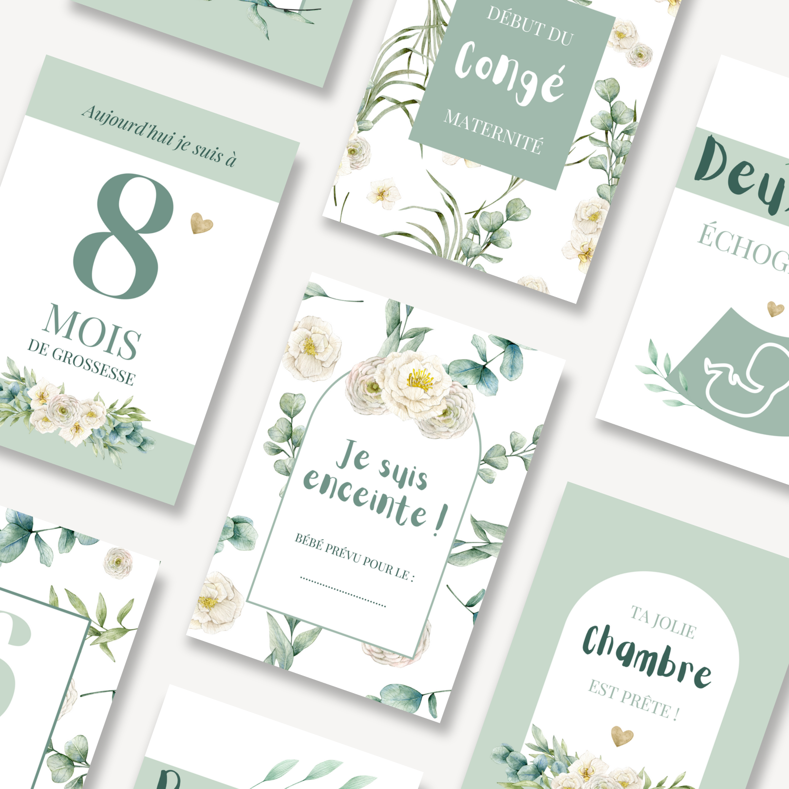 CE grossesse - floral mint