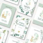 Cartes étapes sweet mint