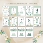 CE grossesse floral mint