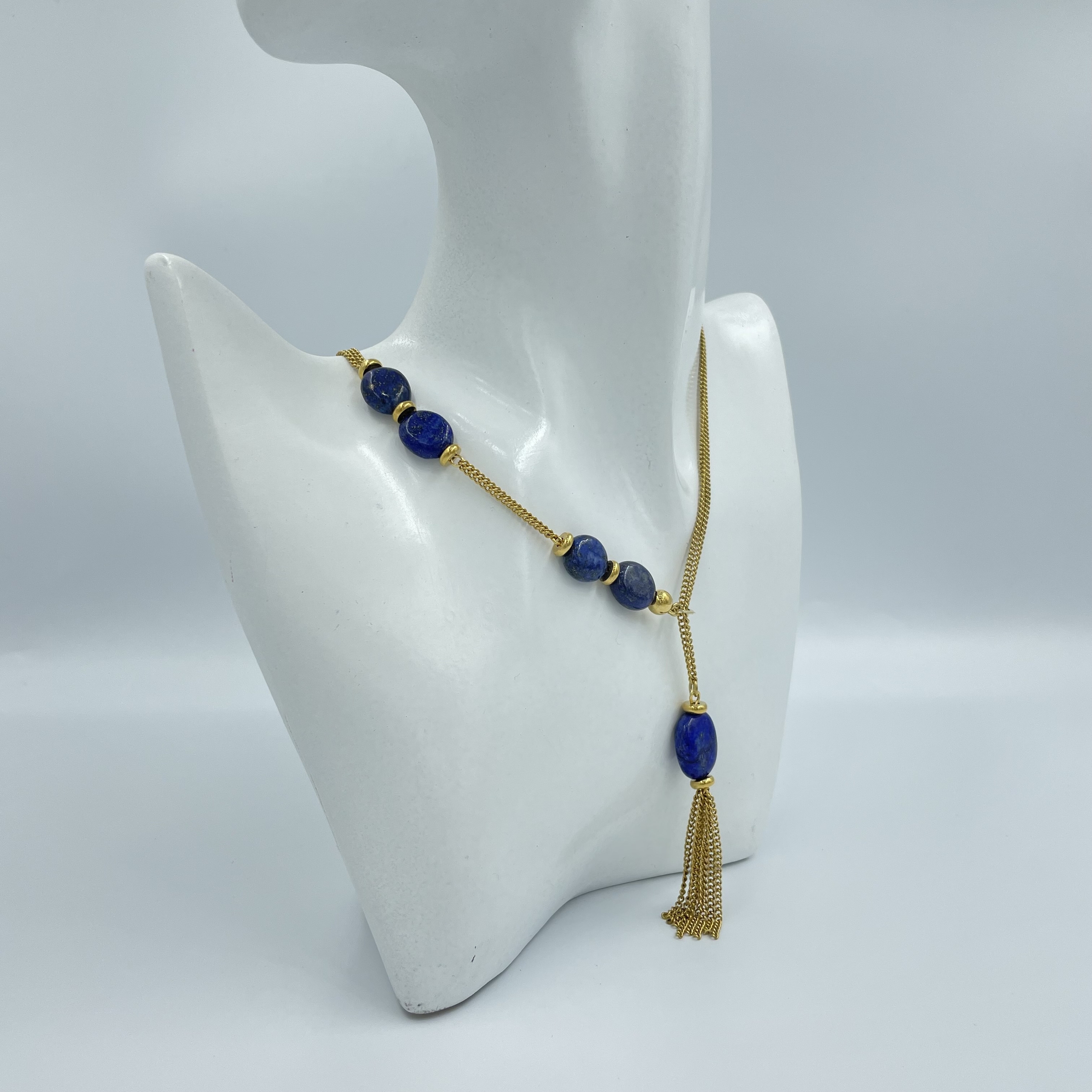 Collier coulissant lapis lazuli