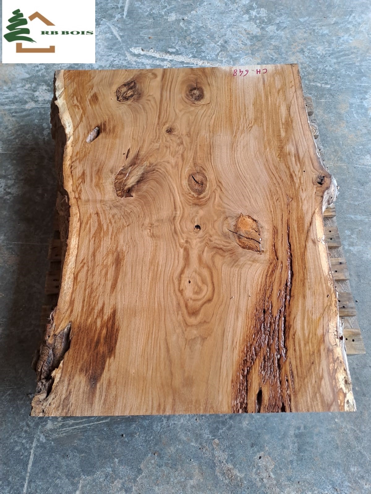 plateau chene live edge ch648