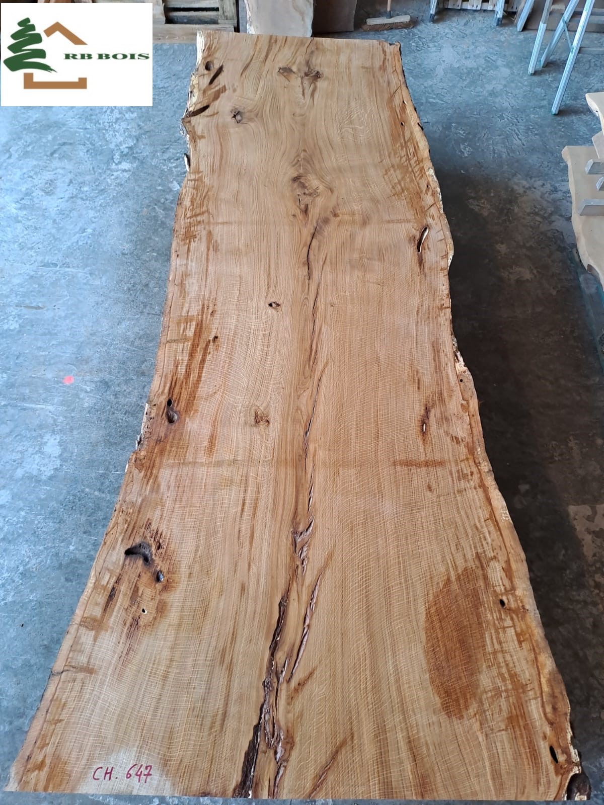 plateau chene live edge ch647