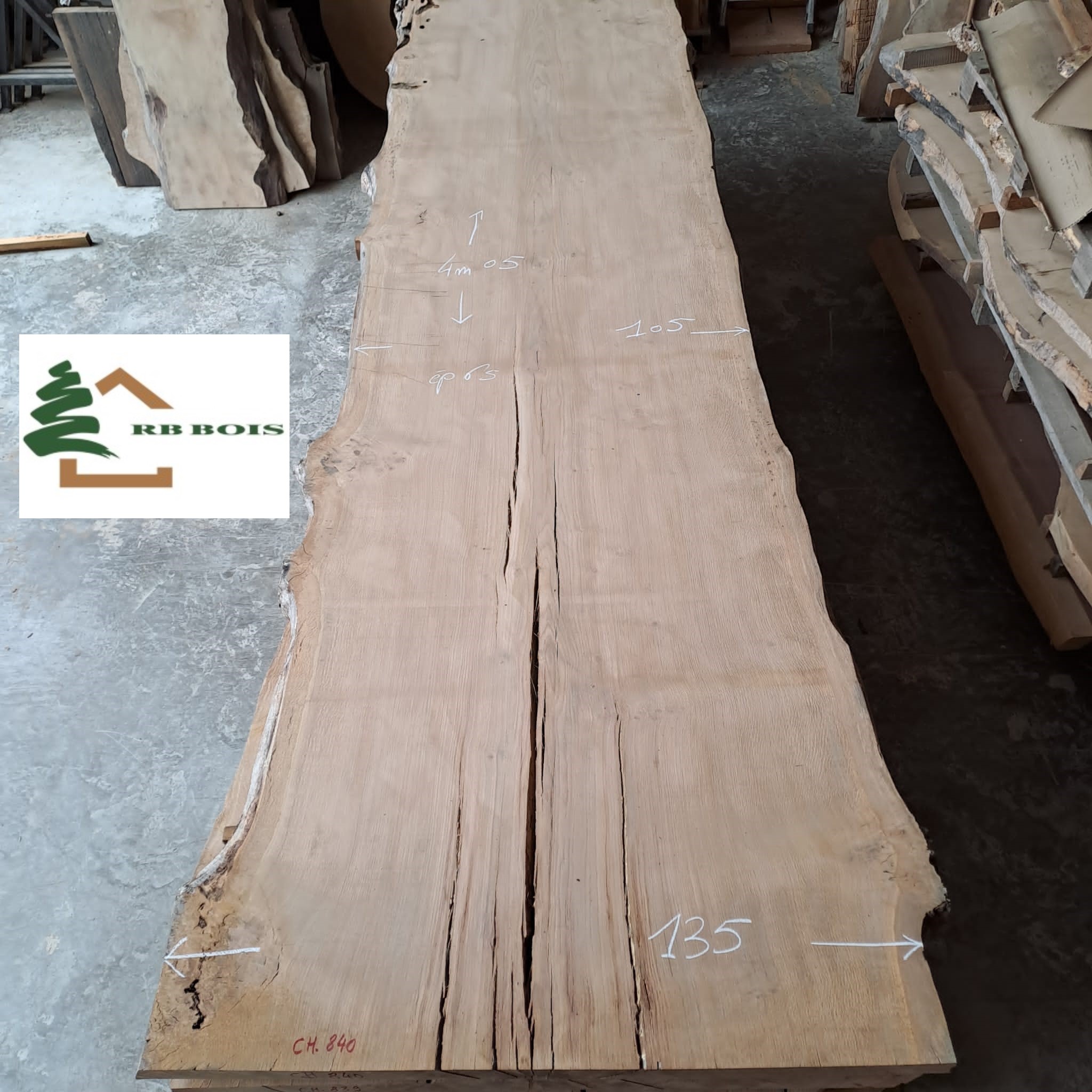 plateau chêne brut XXL CH840