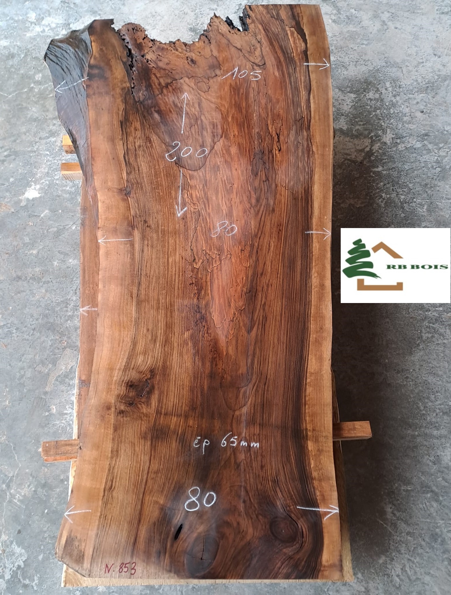 plateau noyer brut live edge N 853