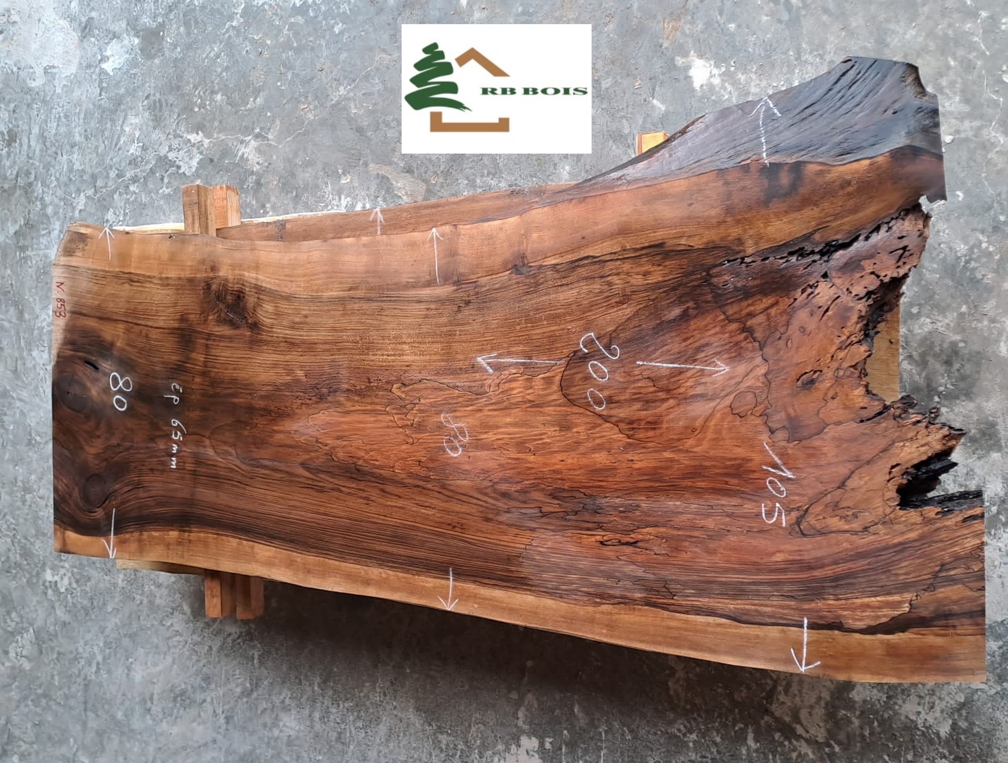 plateau noyer brut live edge N853