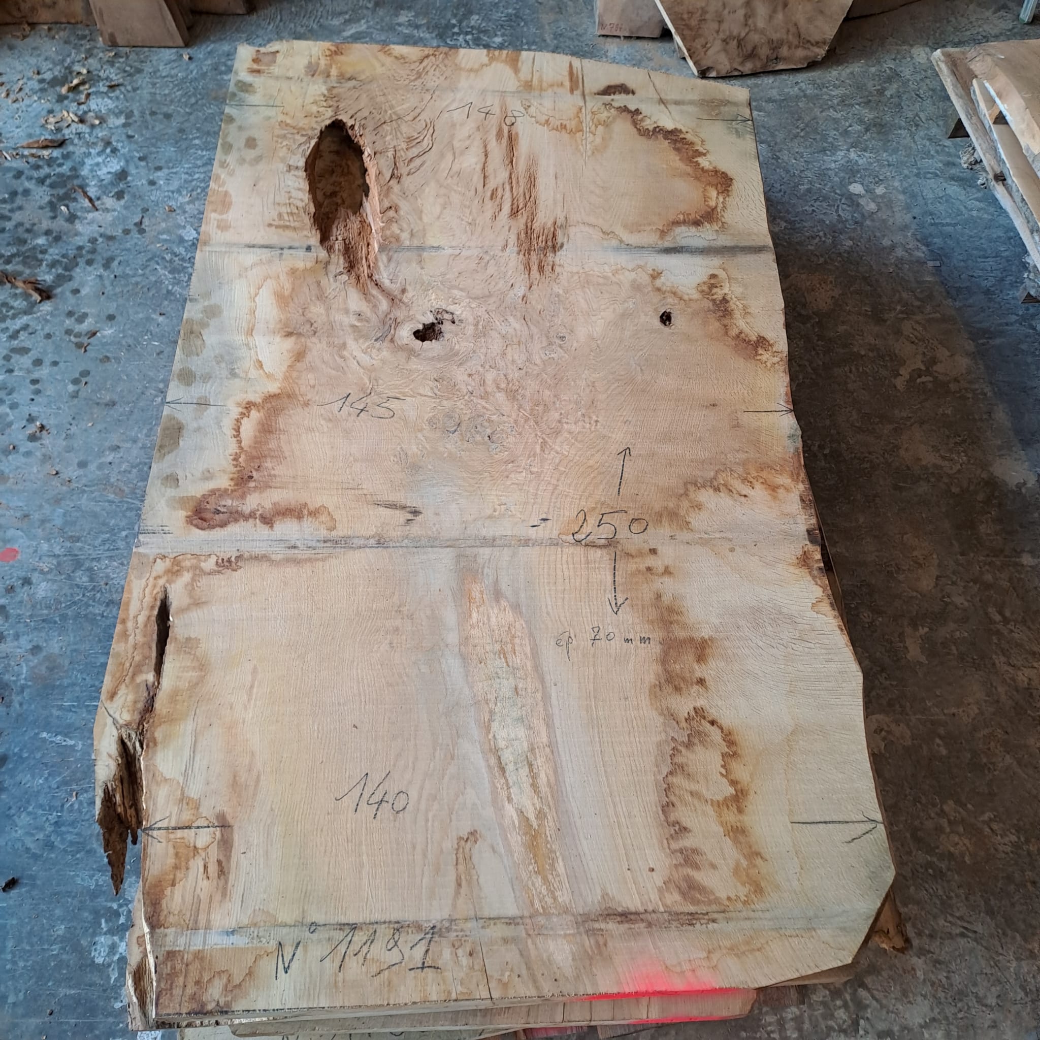 plateau bois brut chêne CH 1191