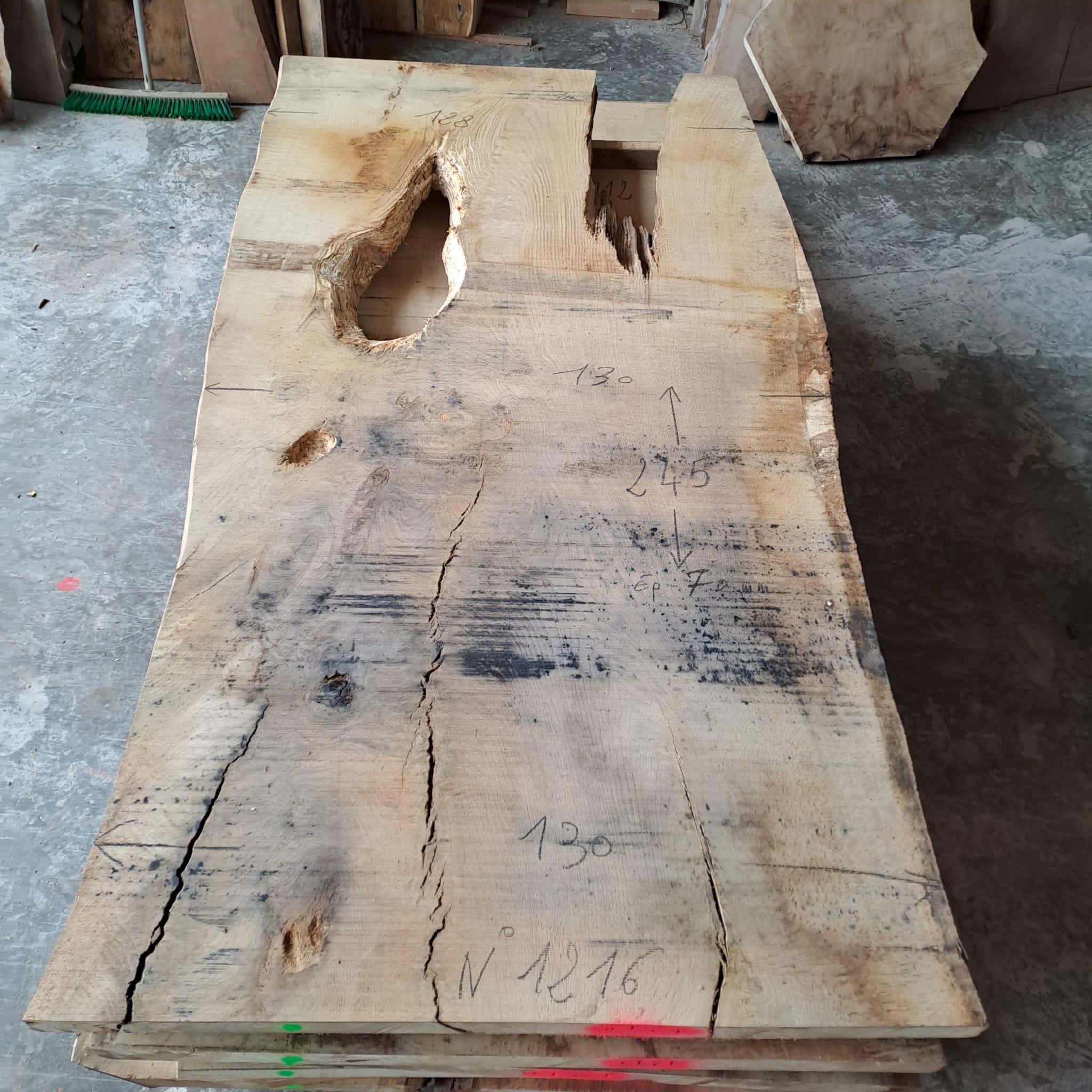 plateau bois brut chêne CH 1216