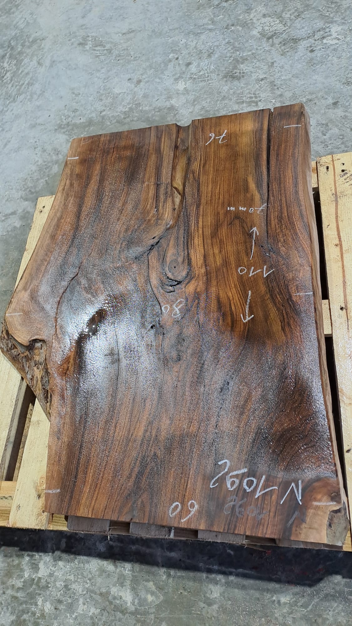 plateau bois noyer N 1092