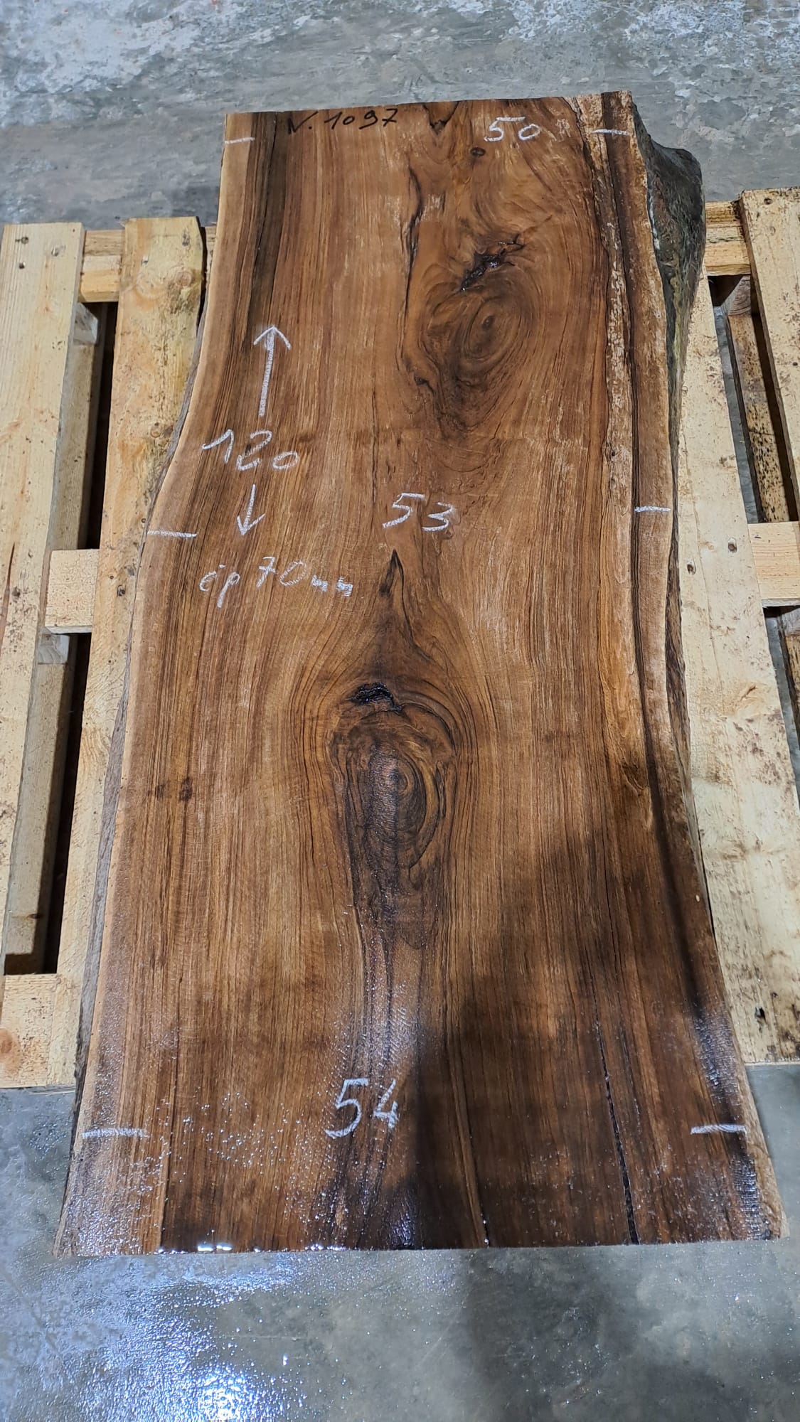 plateau bois noyer N1097