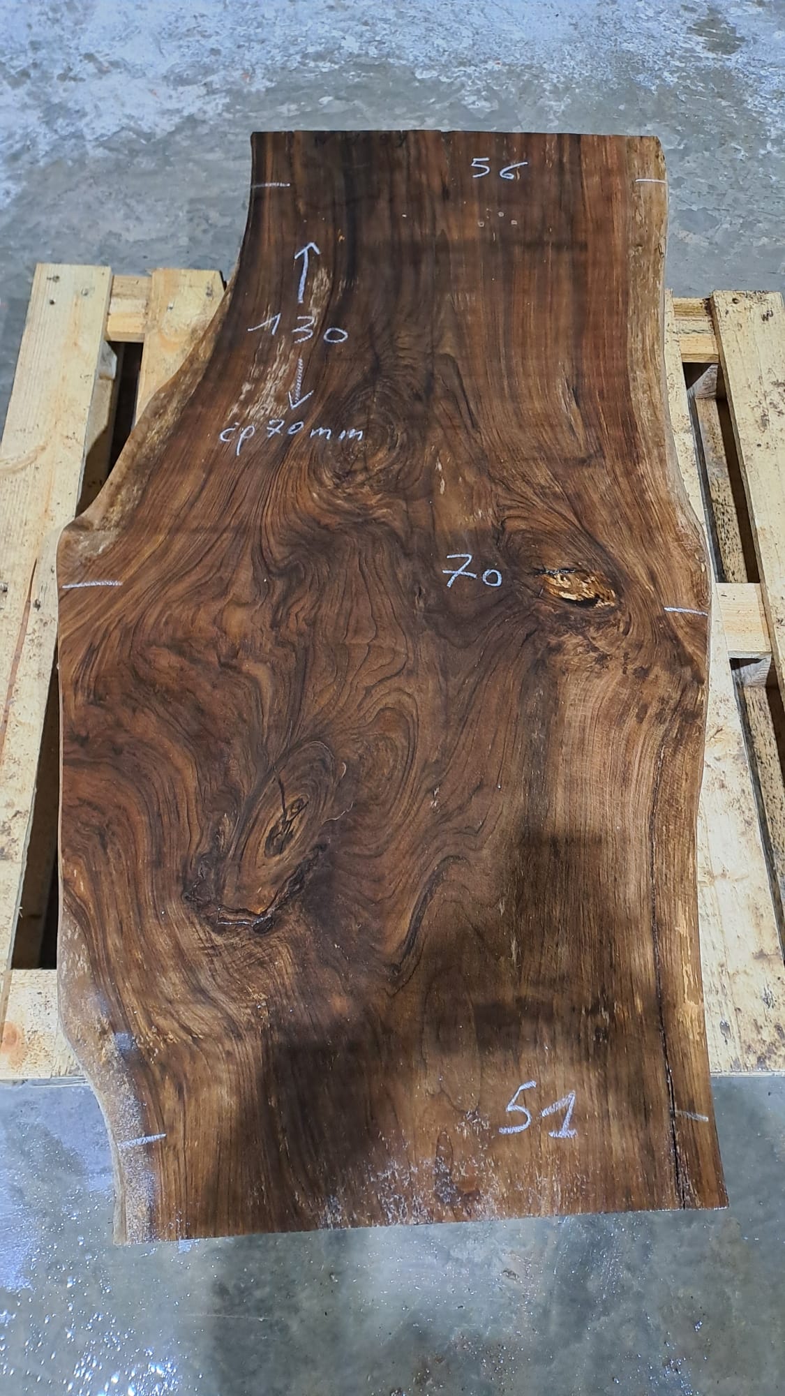 plateau bois noyer N1099