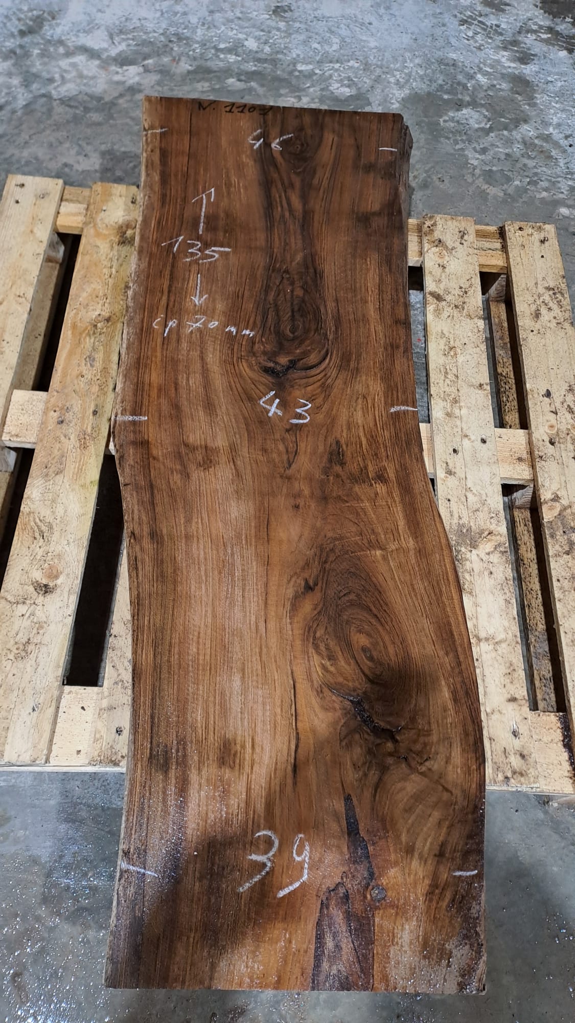 plateau bois noyer N1101