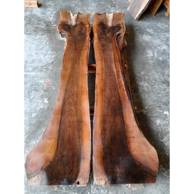2 plateaux noyer book matched nbm496