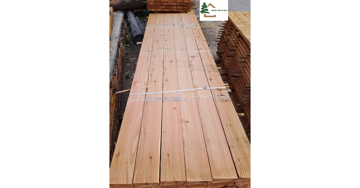 Lot De 3 Planches De Mélèze Brut - 24x5x3/4 - Bois Résineux Pour Projet étagère DIY
