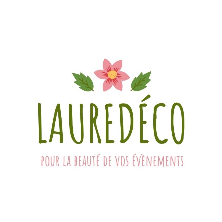 vert et rose fleur feuilles floral logo