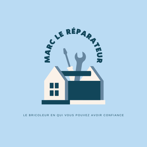 clair bleu et fonce sarcelle plat illustratif bricoleur services logo