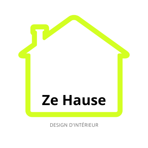 gris et maison vert fluo ameublement de la maison logo