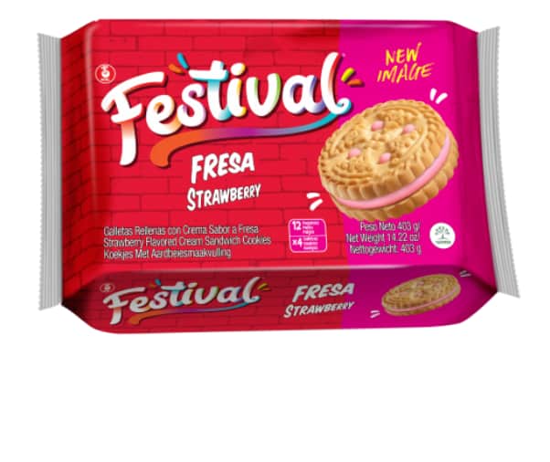 Biscuits fraise Festival 12gx4