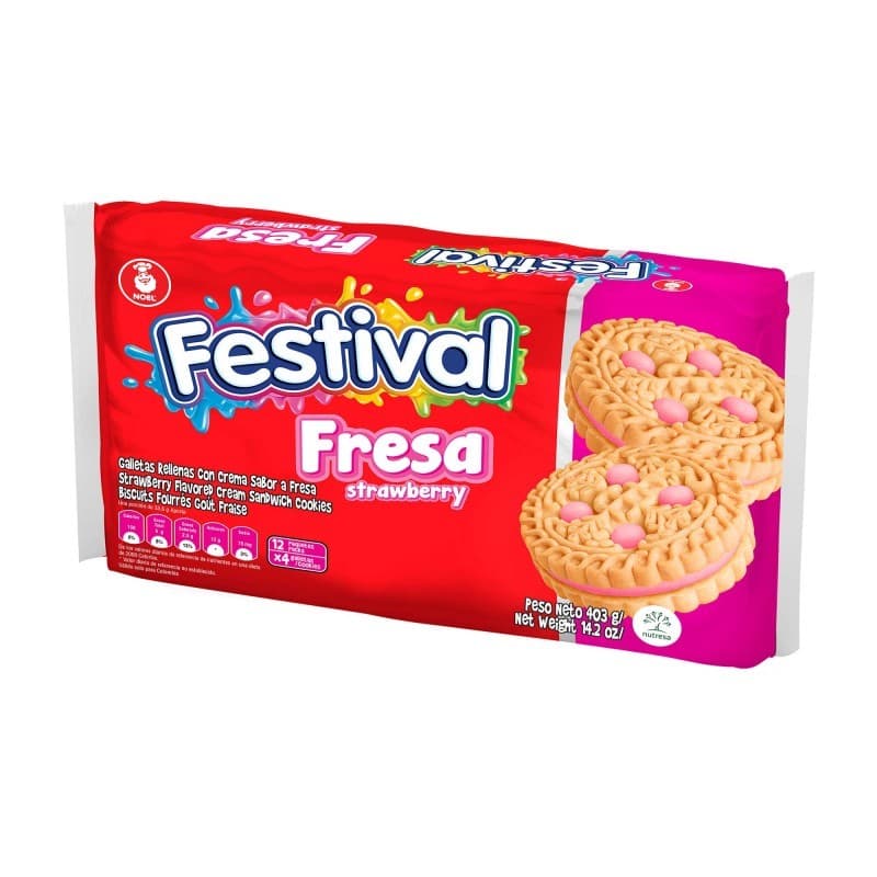 Biscuits fraise Festival 12g x 4