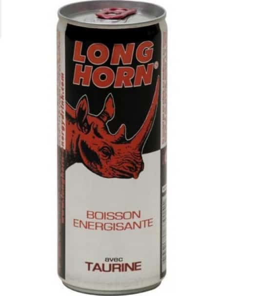 Long horn boisson énergisante avec taurine 25cl