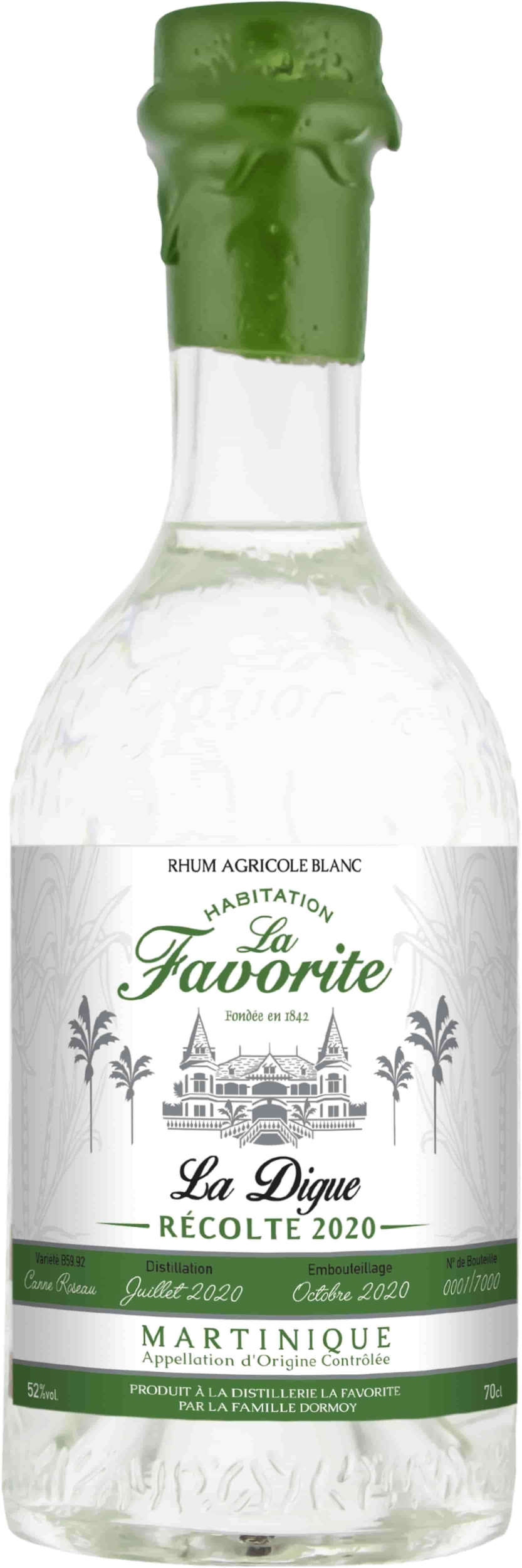 Rhum la Favorite La Digue 2020 70cl 52°
