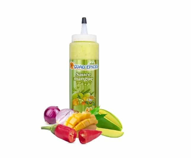 Sauce à la Mangue Verte zéb à fè Squeeze GuadEpices
