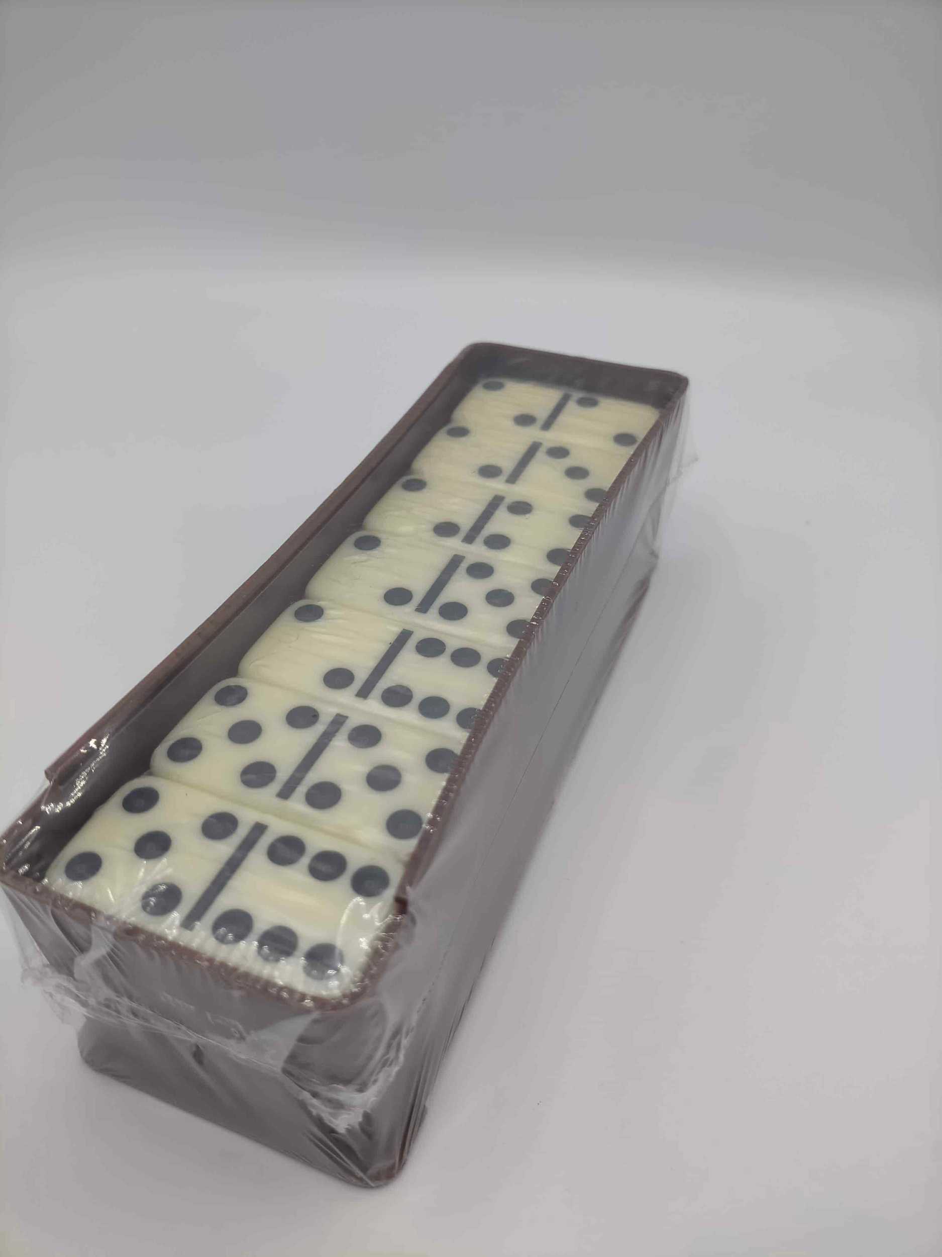 Jeux de domino double six noir et blanc sans couvercle