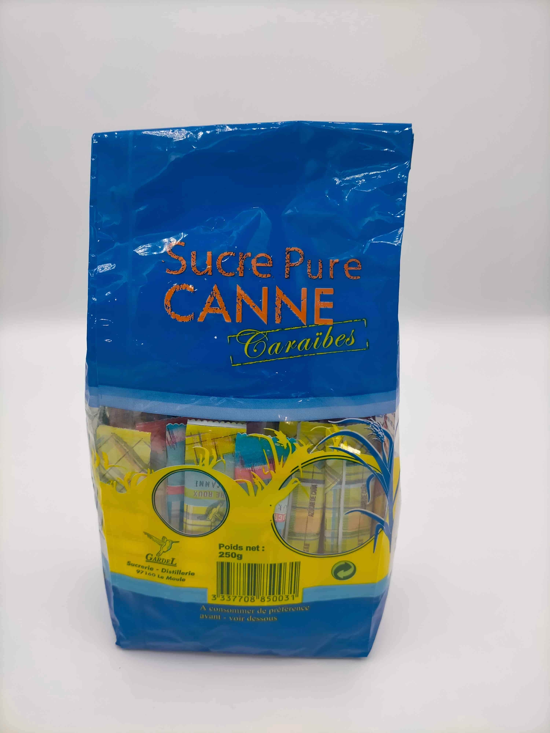 Sucre de canne Gardel en buchettes bleu