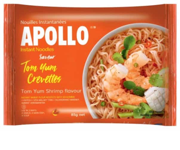 Nouilles Tom Yum Crevettes Apollo 85g