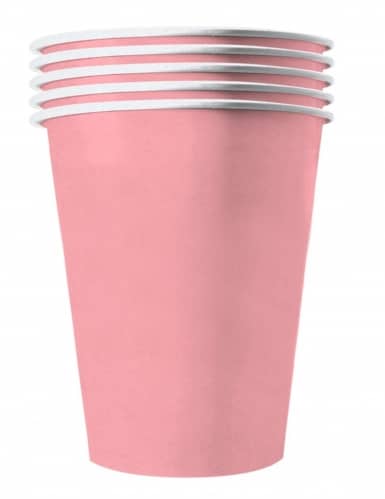 20 Gobelets cartons américain rose pastel 530ml
