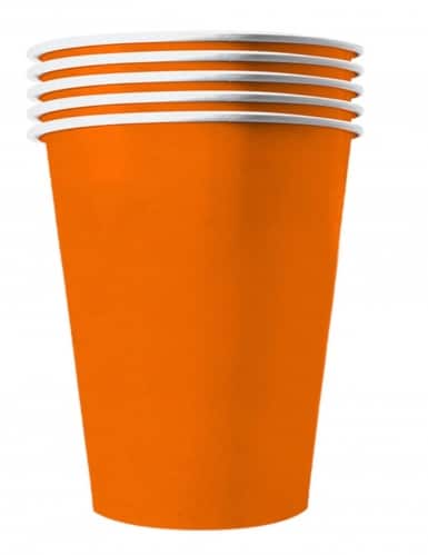 20 Gobelets cartons américain orange 530ml