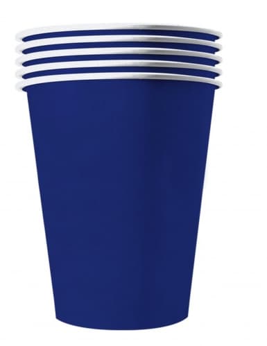 20 Gobelets cartons américain bleus 530 ml