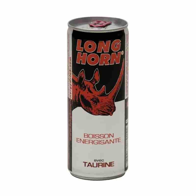 Long horn boisson énergisante avec taurine Canette 25cl