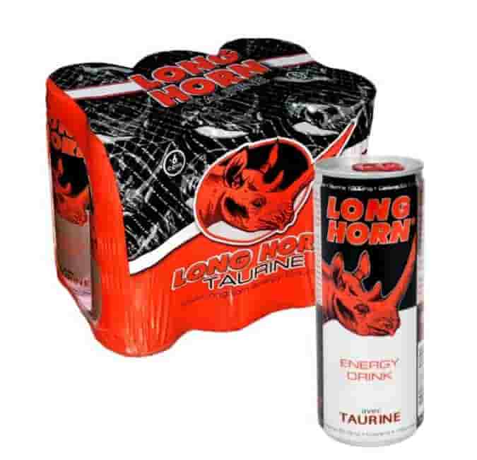 Long horn boisson énergisante avec taurine Canette 6x25cll