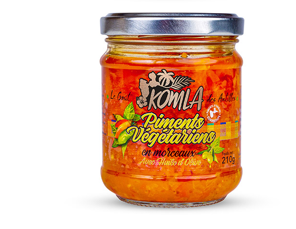 purée de piment végétarien en morceau komla 210g