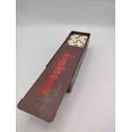 Jeux de domino double six noir et blanc de profil