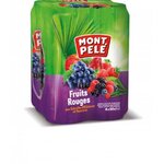 Mont Pelé Jus de fruits rouges aux extraits dHibiscus et Guarana canette 4x50cl