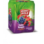 Mont Pelé Jus de fruits rouges aux extraits d'Hibiscus et Guarana canette 4x50cl