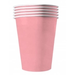 20 Gobelets cartons américain rose pastel 530ml