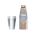 20 Gobelets cartons américain argent 53cl