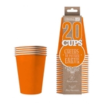 20 Gobelets cartons américain orange 53cl