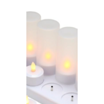 bougie lunimeuse evc socle à led rechargeable
