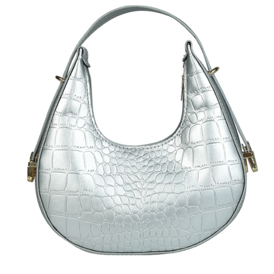 Sac croco argenté 1